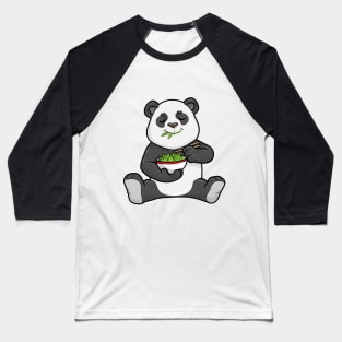 Panda with bowl salad Baseball T-Shirt